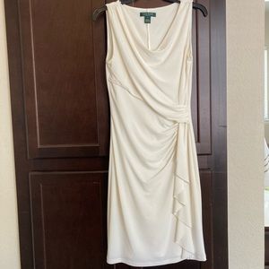 Lauren Ralph Lauren creme sleeveless dress. size 2